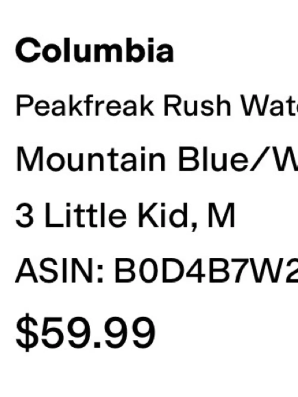 Columbia Blue and Black Mesh Trail Shoe